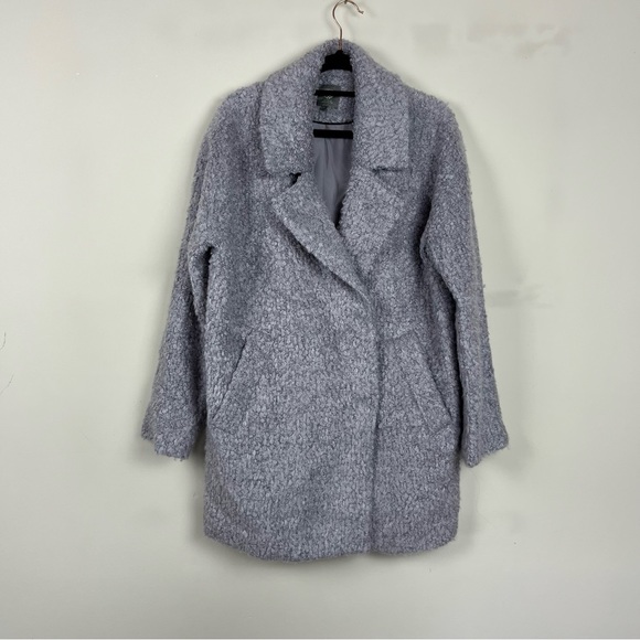 VINCE CAMUTO PURPLE BOUCLE TWO BUTTON COLLARED COAT SIZE SMALL - Picture 14 of 16